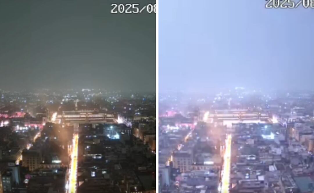 Una intensa tormenta eléctrica sorprendió a la Ciudad de México y al Estado de México en plena temporada de lluvias.
Foto: Captura de pantalla en X