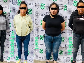 Caen 4 mujeres de banda ligada al robo y narcomenudeo en la zona Centro de la CDMX