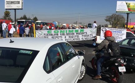 “Sólo nos queda salir a robar”, dicen recicladores en bloqueo de la Toluca-Atlacomulco