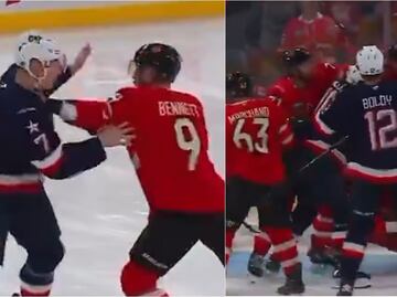 Jugadores de Canadá y Estados Unidos se pelean en duelo de hockey; reaccionaron tras abucheos al himno estadounidense