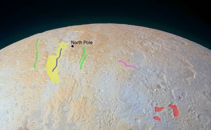 Así se ve el polo norte de Plutón