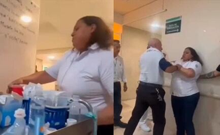 VIDEO: Exhiben a enfermera del IMSS agrediendo a compañeros con jeringas usadas en Ciudad Juárez