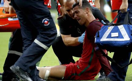 CR7, con lágrimas, abandona final de Euro por lesión