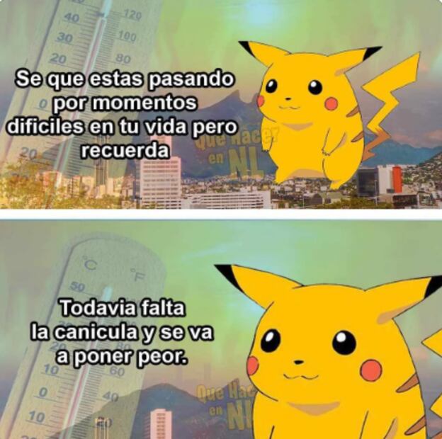 Memes ola de calor. Fotos: Redes Sociales