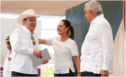 AMLO y Claudia Sheinbaum inauguran siete obras estratégicas en Guaymas, Sonora