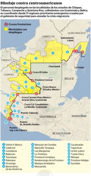 Guardia Nacional sella 23 municipios del sur