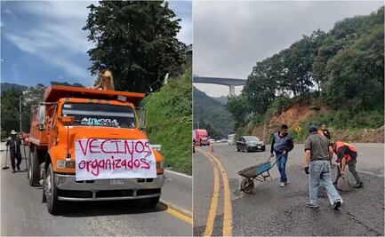 Vecinos de San Francisco Chimalpa se organizan para bachear la carretera Naucalpan-Toluca