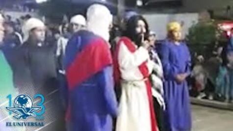 Hombre ebrio personifica a Jesucristo en Tlaxcala