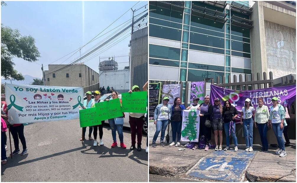 Entre los manifestantes se encuentran los colectivos Hermanas Aliadas A.C y Listón Verde. Foto: Especial