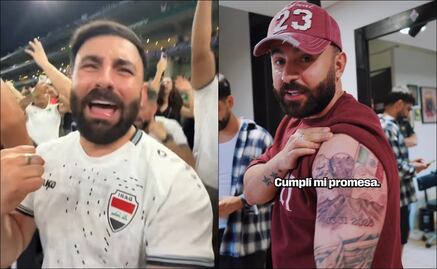 Aficionado viral de Irak cumple su promesa y se tatúa la bandera mexicana y el Cerro de la Silla 