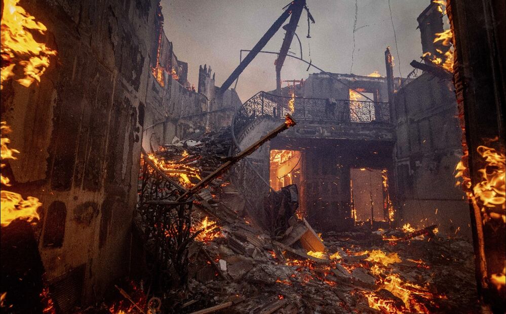 Incendio en Los Ángeles, California. Foto: AP