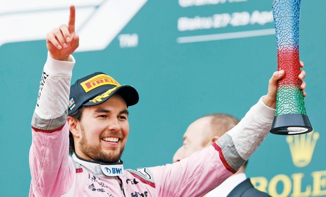 Sergio Pérez en el Gran Premio de Azerbaijan. Foto: EFE