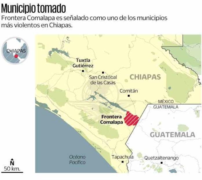 Frontera Comalapa municipio violento
