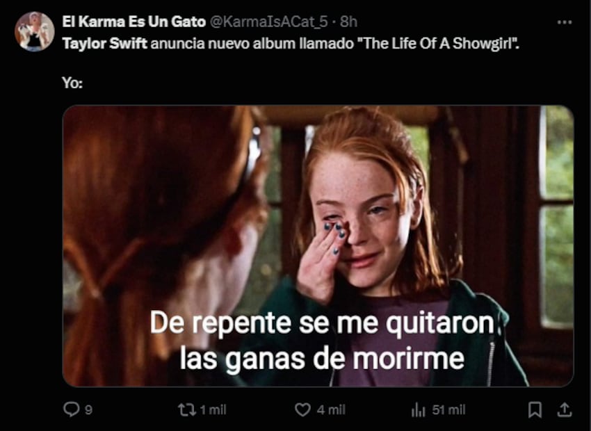 Decenas de swifties desataron una lluvia de memes. Fotos: Redes Sociales