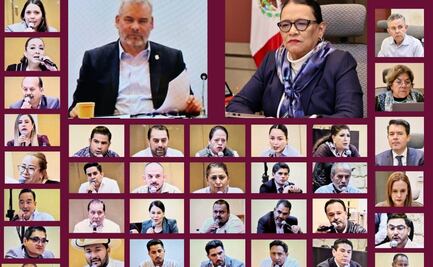 Rosa Icela se reúne con Ramírez Bedolla y 59 alcaldes de Michoacán; revisan el Plan por la Paz y Justicia