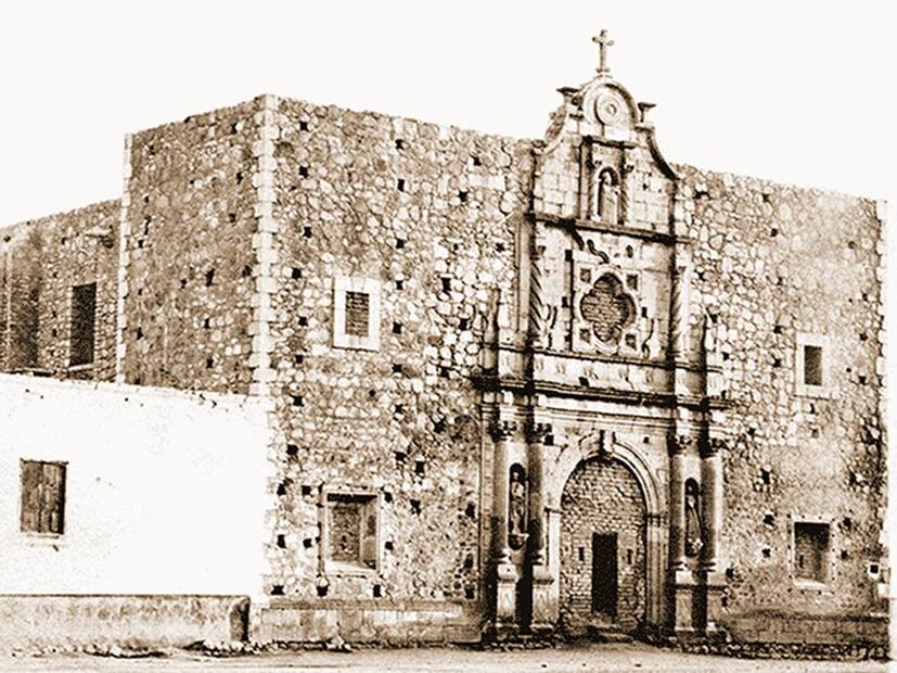 Fachada del colegio de Nuestra Señora de Loreto, donde se asegura pasó sus últimos días preso Miguel Hidalgo antes de ser fusilado en la ciudad de Chihuahua en 1811. Foto: Museo Casa Chihuahua/ Especial