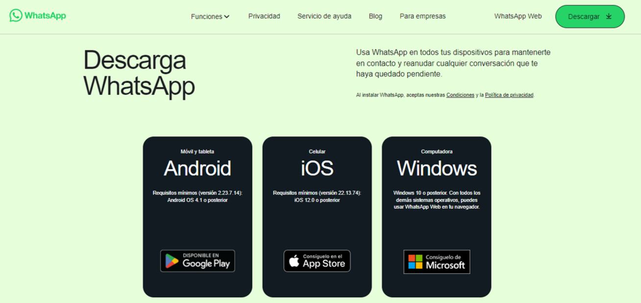 ¿Cómo descargar WhatsApp de escritorio? Imagen: WhatsApp