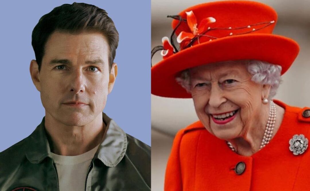 Reina Isabel II y Tom Cruise. Fuente: Instagram @tomcruiseuniverse y @mariolaemila