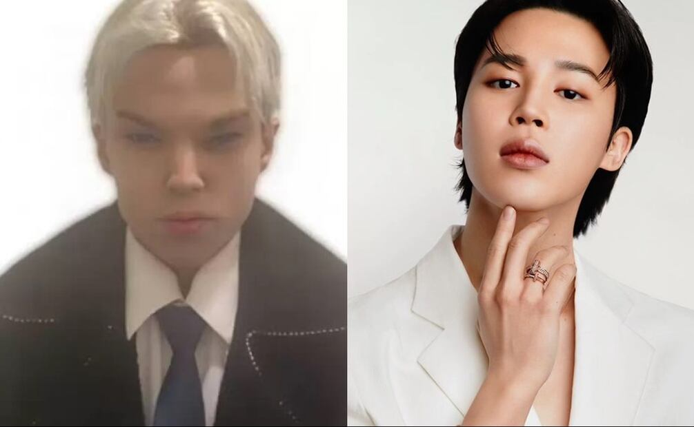 En la imagen el actor canadiense Saint Von Colucci y Jimin de BTS. Foto: Vía "TMZ"