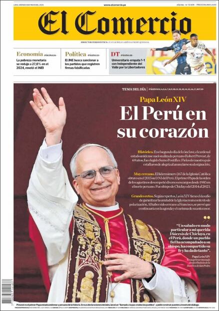 Portada de El Comercio