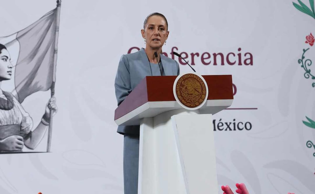 Claudia Sheinbaum en su conferencia matutina del 27 de noviembre de 2025. Foto: EFE
