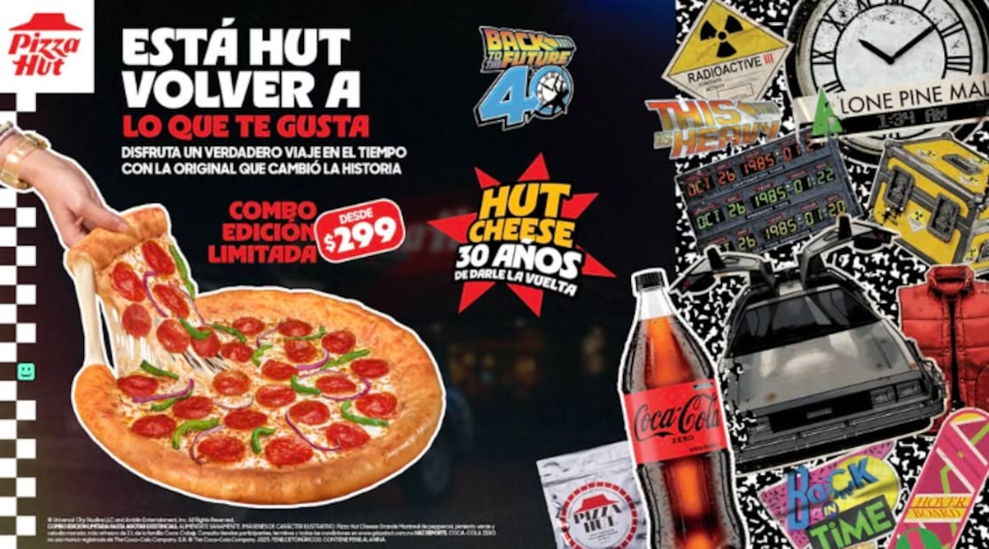 Conoce los detalles del combo inspirado en "Volver al Futuro". Foto: Pizza Hut