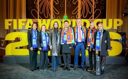 Samuel García, Mariana Rodríguez y funcionarios regios, acuden a sorteo mundialista de FIFA 2026 en Washington DC