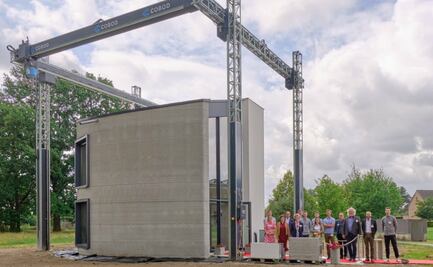 Con impresora 3D construyen casa de dos pisos