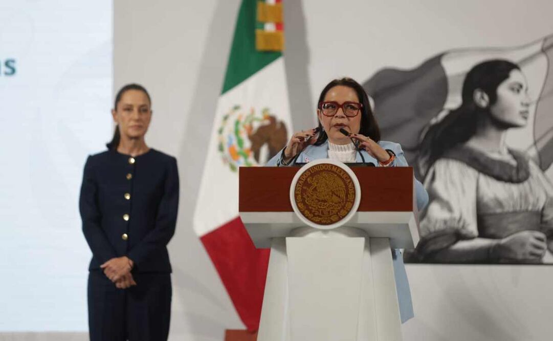 Emilia Calleja, directora de la Comisión Federal de Electricidad (CFE), durante la mañanera del 20 de octubre del 2025. Foto: Francisco Rodríguez / EL UNIVERSAL