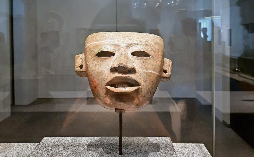Máscara de Teotihuacán, que data de entre los 200 y 400 a.C. y de la que
destaca el nivel de conservación de los dientes. Foto: Frida Juárez / EL UNIVERSAL