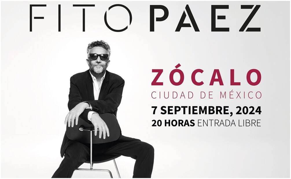 Fito Páez en el Zócalo CDMX. Foto: Especial