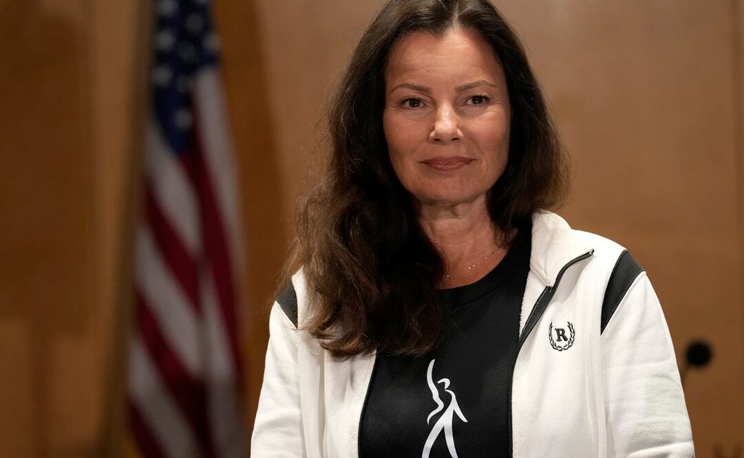 La presidenta de SAG-AFTRA, Fran Drescher, dio un emotivo discurso antes de que explotara la huelga. Foto AP