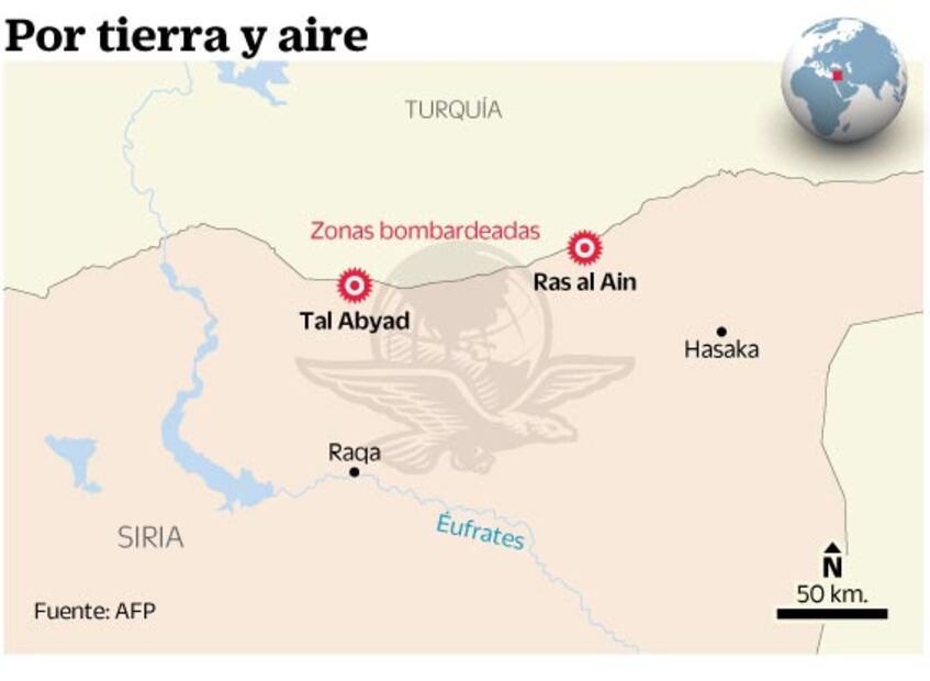 Miles huyen de Siria tras ofensiva turca