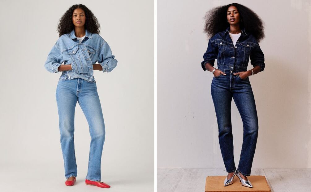 Los nuevos jeans están disponibles en negro, azul claro y azul oscuro. Foto: Cortesía