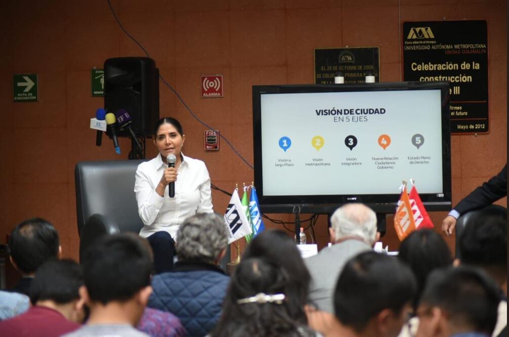 La candidata estuvo en la UAM. Foto:Cortesía