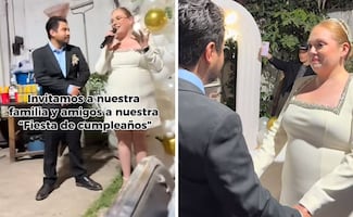 Cumpleaños falso, boda real: así sorprendió una pareja a sus invitados en México
