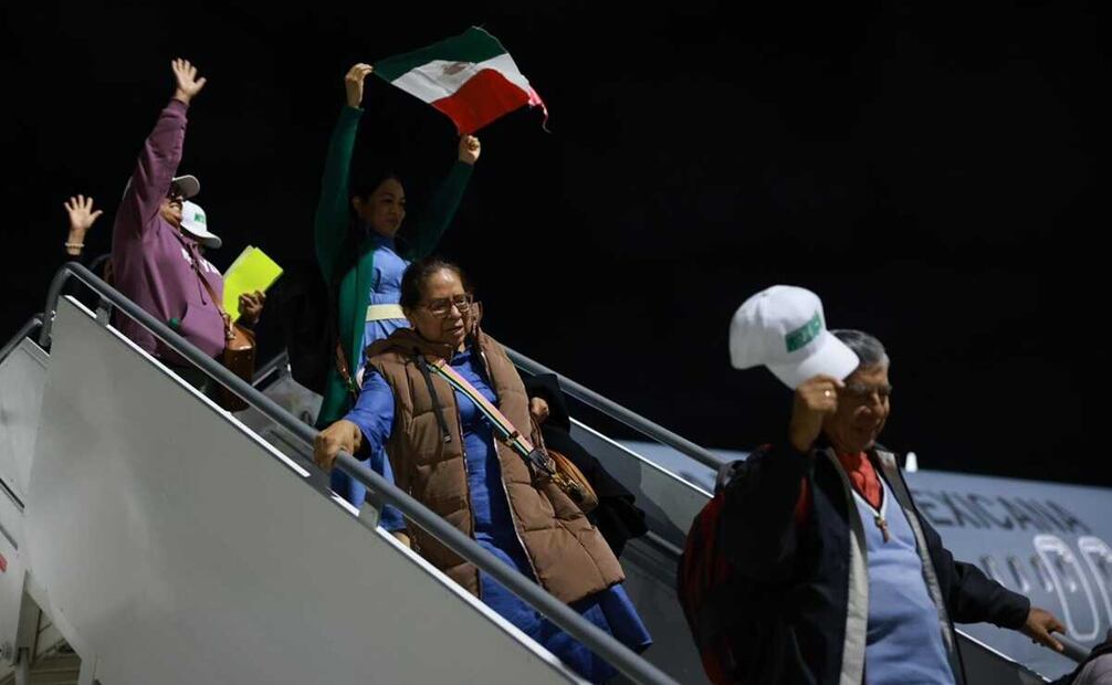 Mexicanos que se encontraban en una peregrinación en Israel cuando inició el conflicto. Foto: SRE