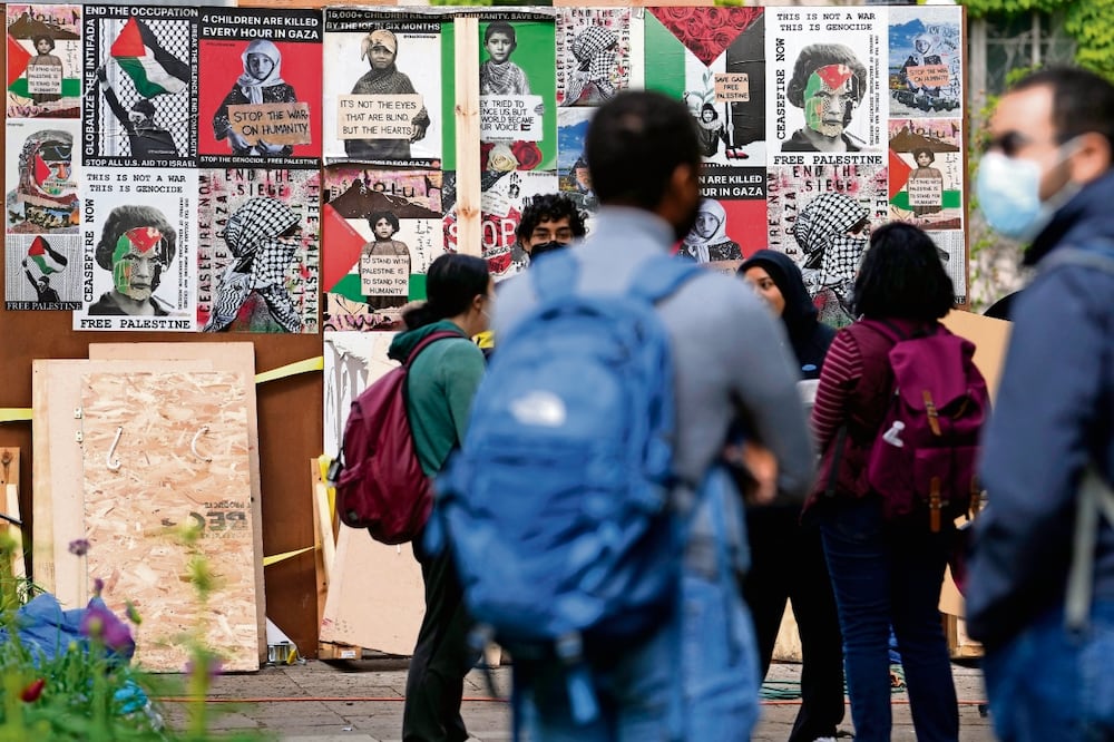 Protestas propalestinas en universidades de EU Foto: AP