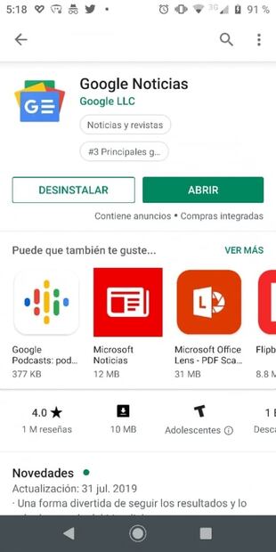 Recibe recomendaciones de EL UNIVERSAL desde Google Discover
