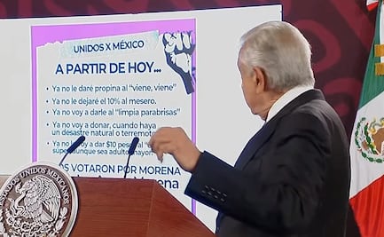 Indigna a AMLO mensaje en redes para no dar propinas a quienes “votaron por Morena”... y alude a Alazraki