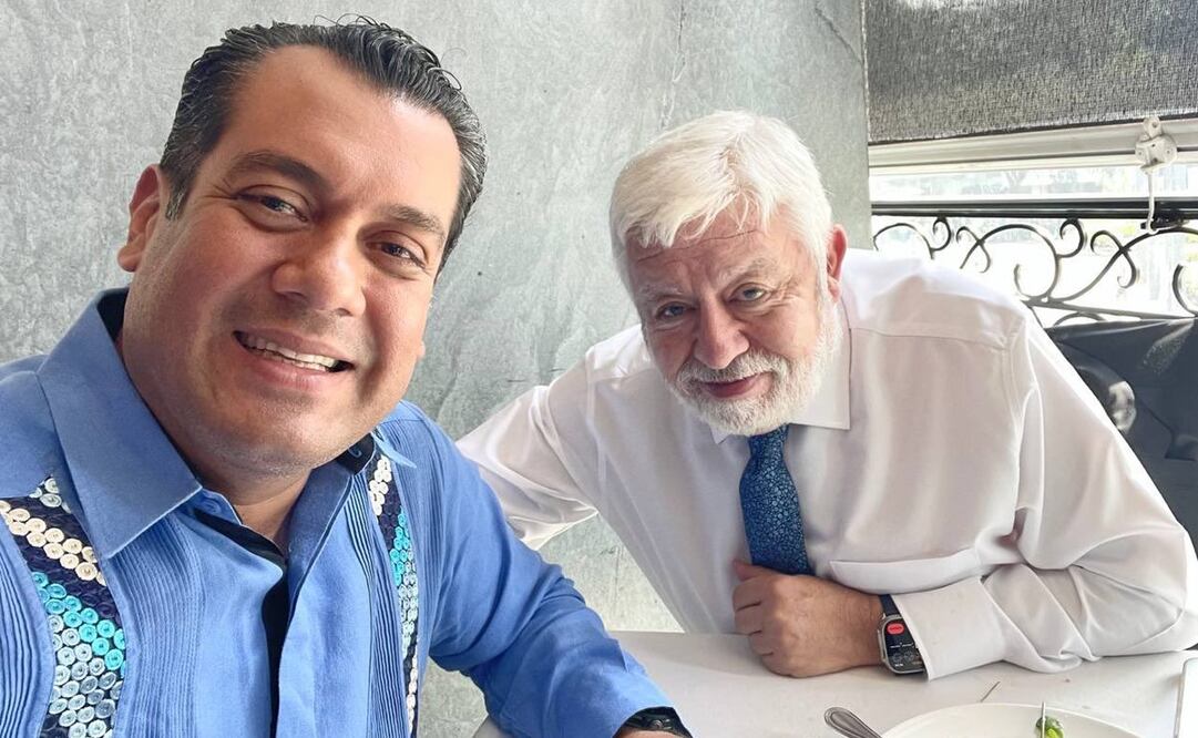 Diputado de Morena, Sergio Gutiérrez Luna en reunión con el ufólogo Jaime Maussan. Foto: Twitter @Sergeluna_S