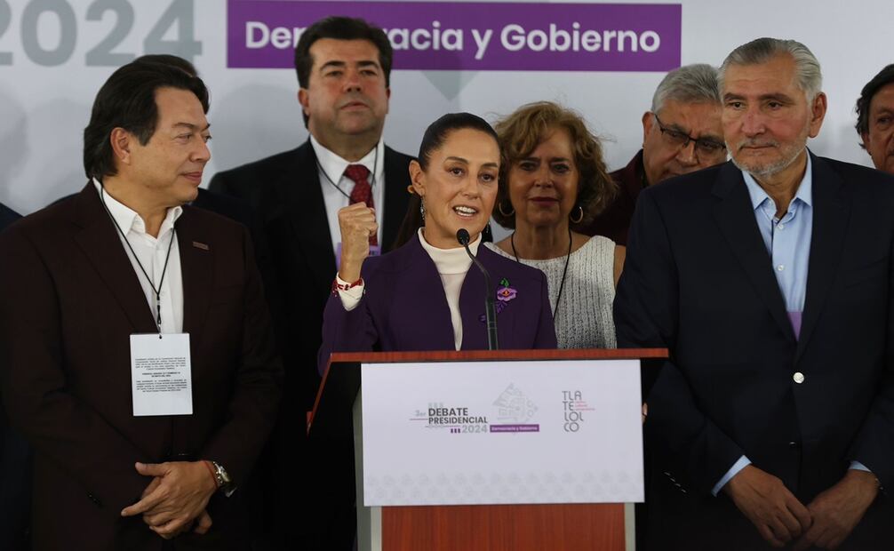 Llegada de la candidata presidencial Claudia Sheinbaum. Foto: Berenice Fregoso El Universal