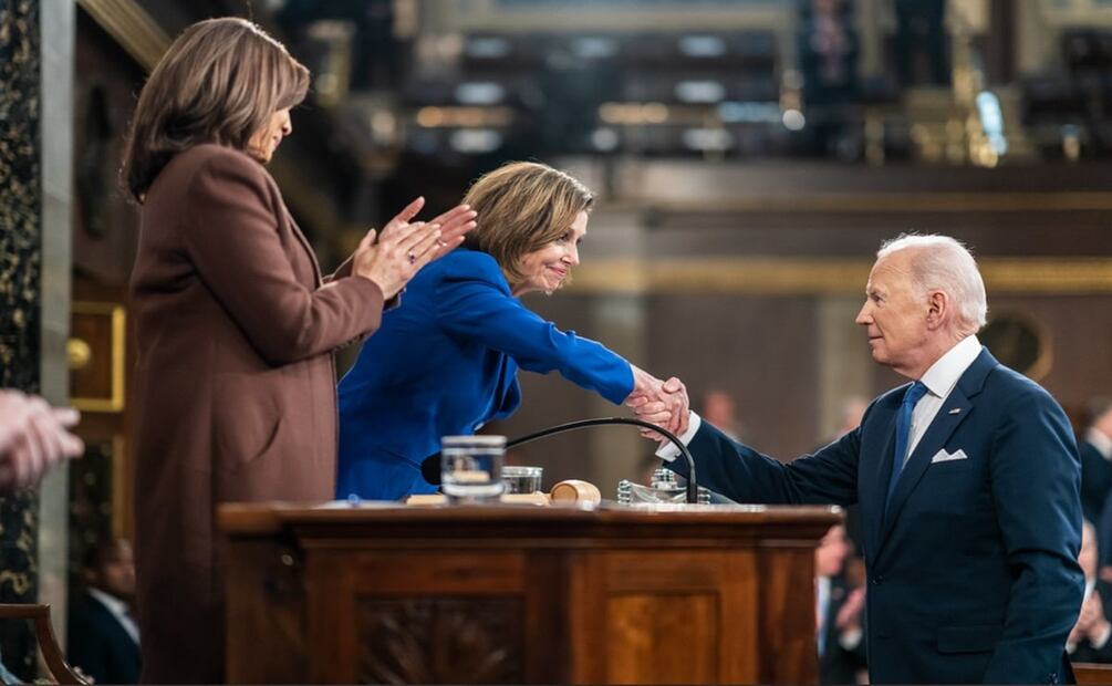 En julio pasado Pelosi evitó dar su apoyo explícito a Biden y dijo que el presidente debía tomar una "decisión" sobre el futuro de su candidatura. FOTO: Twitter / @POTUS