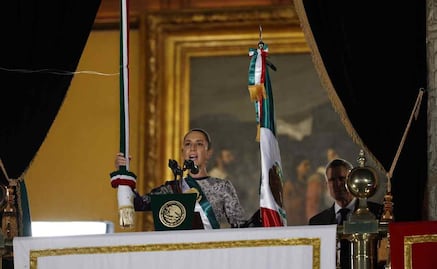 Sheinbaum reivindica a mujeres y migrantes en arengas del Grito de Independencia; ¡Viva México libre, independiente y soberano!