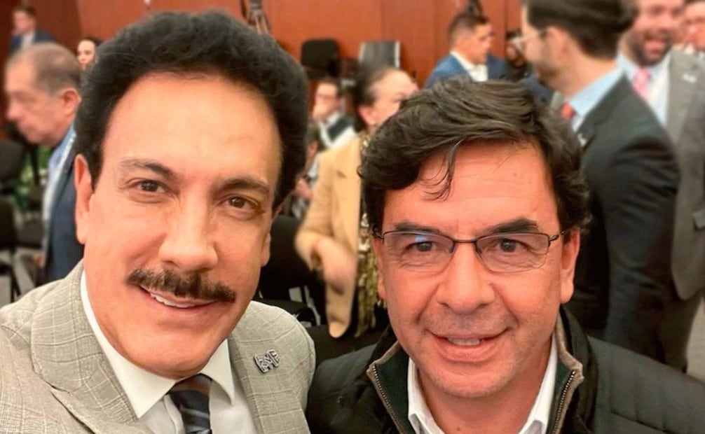 Omar Fayad y Jesús Ramírez Cuevas. Foto: X @omarfayad