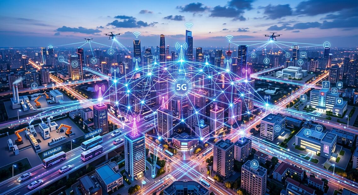 El Ericsson Mobility Report 2026 prevé que la región alcance 70% de suscripciones 5G hacia 2031. Imagen: creada con IA