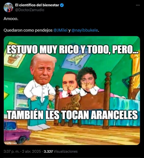 Los aranceles de Trump desatan la mejor ola de memes. Foto: Redes Sociales