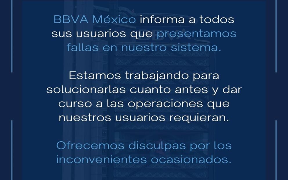 El banco indicó que trabaja para solucionar cuanto antes los problemas. Foto: Captura de pantalla