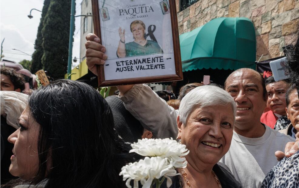 Homenaje a Paquita la del Barrio desde la funeraria, a Garibaldi, pasando por el Mercado Martínez de la Torre hasta Casa Paquita. Foto: Yaretzy M. Osnaya / EL UNIVERSAL