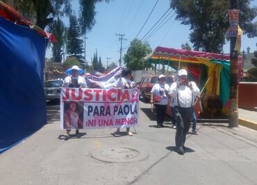 Protestan familiares y amigos por feminicidio de menor en Acolman